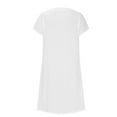 thumbnail image 5 of Women's Summer Casual Short Sleeve Round Neck Slim Dress Polyester Knee-Length Daily Wear Party Work Vacation Lightweight Soft Comfortable Machine Washable, 5 of 8