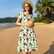 thumbnail image 4 of Balery Cute Bear Vestidos sueltos de manga corta para mujer, vestidos de verano 2025, vestidos casuales de corte A con vuelo., 4 of 6