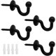 thumbnail image 1 of Ganchos de amarre para cortinas Ganchos de amarre para cortinas Elegante acabado en negro Extremo de bola Ganchos de amarre para cortinas Ganchos de amarre para cortinas Seguro LingWen 8390612109218, 1 of 1