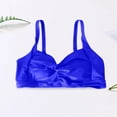 thumbnail image 2 of DHFJKG String Bikini Tops For Women Bathing Suit Swim Ruched Bikini Top With Adjustable Straps Solid Color Trendy Beachwear, 2 of 4
