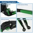 thumbnail image 4 of Palancas de freno y embrague cortas y largas para Kawasaki Z1000SX 2017-2020, palanca de manillar de motocicleta ajustable, aleación de aluminio, cabeza negra, mango verde, 4 of 6