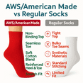 thumbnail image 5 of Women's Diabetic Ankle Socks - 3 Pairs, Soft Cotton, Non-Binding, Seamless Toe, Circulation Support, Shoe Size 5-7 (Red), 5 of 8