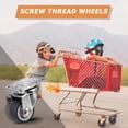 thumbnail image 3 of BRIGHTFUFU 5pcs Wheel Casters TPR Grey Silent Caster Swivel Wheels For Home Use, 3 of 5