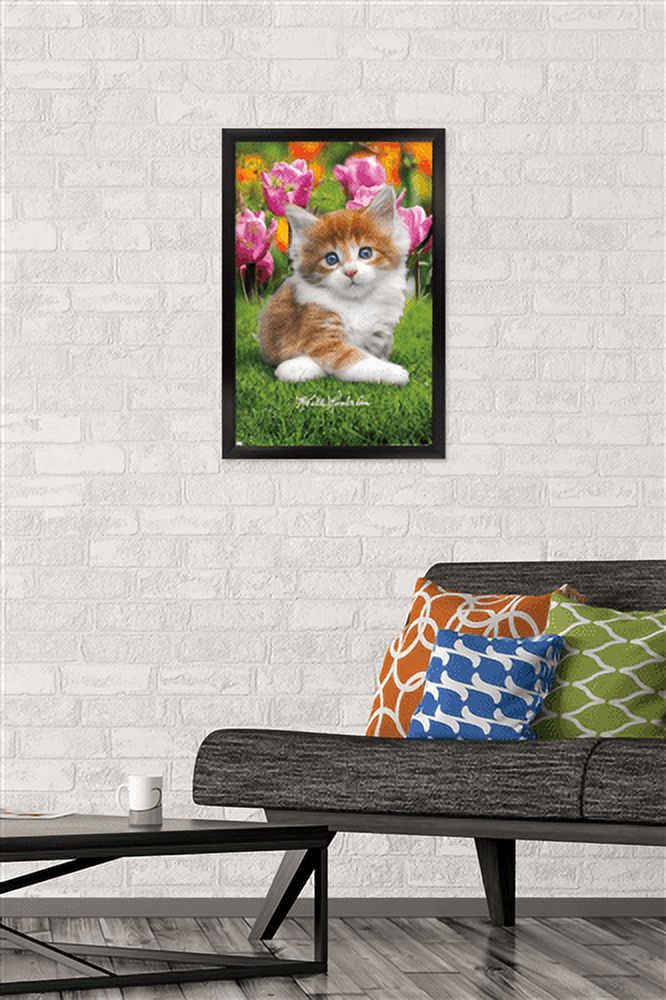 Keith Kimberlin - Maine Coon Kitten Wall Poster, 14.725" x 22.375", Framed
