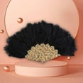 thumbnail image 4 of Abanico Decorativo de Plumas de Novia de Boda Sunnimix para Baile de Té negro, 4 of 7
