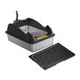 thumbnail image 3 of Caja de arena abierta Bandeja de arena para mascotas con parte superior abierta Entrada baja Gran capacidad Portátil para gatos Negro con tapete, 3 of 9