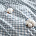 thumbnail image 3 of NAYOROOM 100% Cotton Gingham Duvet Cover Twin Set, 2-Piece Linen Like Textured Breathable Soft Bedding Cover （Light Blue Gingham）, 3 of 8