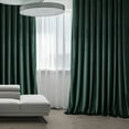 thumbnail image 4 of HPD Half Price Drapes Forestry Green Heritage Plush Velvet Room Darkening Curtains for Bedroom & Living Room Curtains (1 Panel), Window Curtains 96 inches long, Extra Wide Curtains, 100W X 96L, 4 of 11