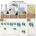 thumbnail image 6 of Non-Adhesive Static Cling Window Tint, Turquoise Feather Window Privacy Film Frosted, Farmhouse Rustic Modern Beige Insulated Windows Frosted Films for Living room, 35.4 x 78.7 Inches, 6 of 9