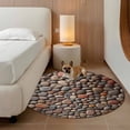 thumbnail image 2 of Colorful Stones Round Area Rug 3.3Ft Washable Circle Rugs for Dining Room Table, Modern Art Farmhouse Stones Non-Slip Carpet Floor Mats Indoor Outdoor Carpet Runner Aesthetic Home Decor, 2 of 8