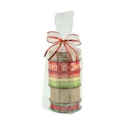 Holiday Time Golden Green Christmas Ribbon Assorted 5-Pack