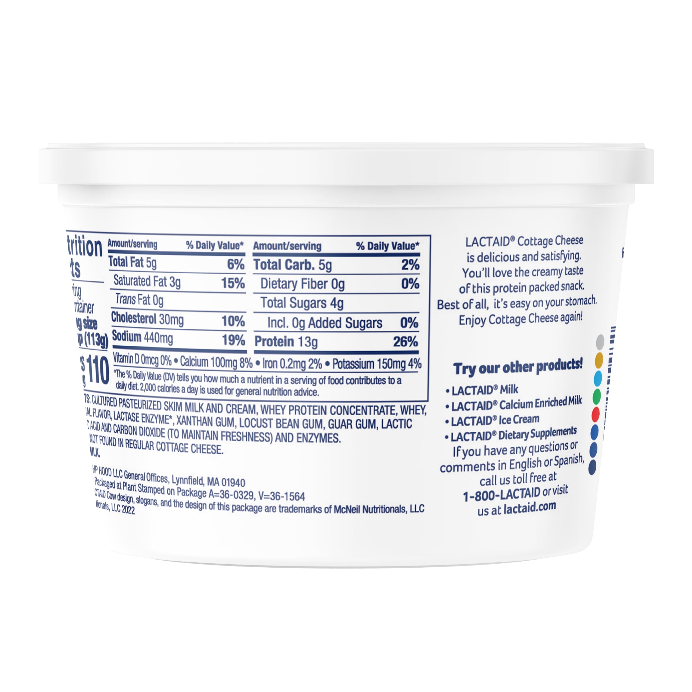 Lactaid Lactose-Free 4% Cottage Cheese, 16 oz