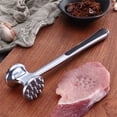 thumbnail image 4 of LHWEN Meat Hammer Porkchop Steak Velvet Hammer Creative Kitchen Tools Ergonomic Design Double-Sided Mallet Ice Crusher Vegetable Loosener Crab Garlic Crusher Baking Tool Candy Crusher Large Needles, 4 of 8