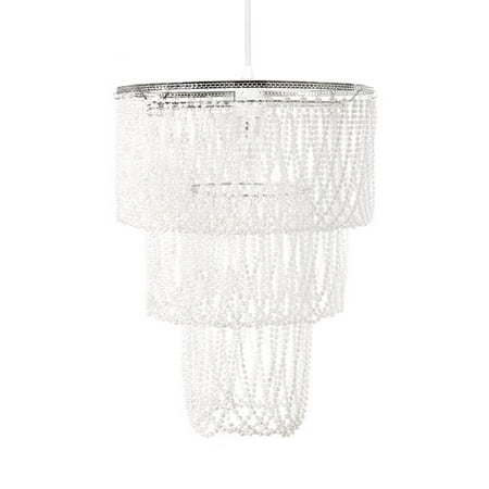 - Tadpoles Pearlized Beaded Triple Layer Shade, Chandelier Style