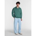 thumbnail image 2 of No Boundaries Boxy Fit Quarter Zip Fleece Sweatshirt with Long Sleeves, Men's XS-4XLT, 2 of 5