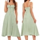 thumbnail image 3 of Vestido Midi con Corsé, Aberturas Fluidas y Cordones para Mujer, Vestido Informal de Verano de Corte A para Fiesta de Té. Pasta de Frijoles XL, 3 of 7