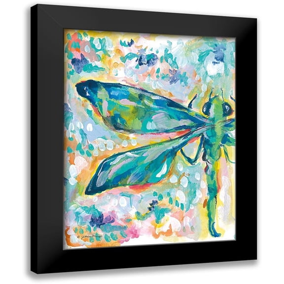 Mingo, Jessica 12x14 Black Modern Framed Museum Art Print Titled - Firefly in Flight