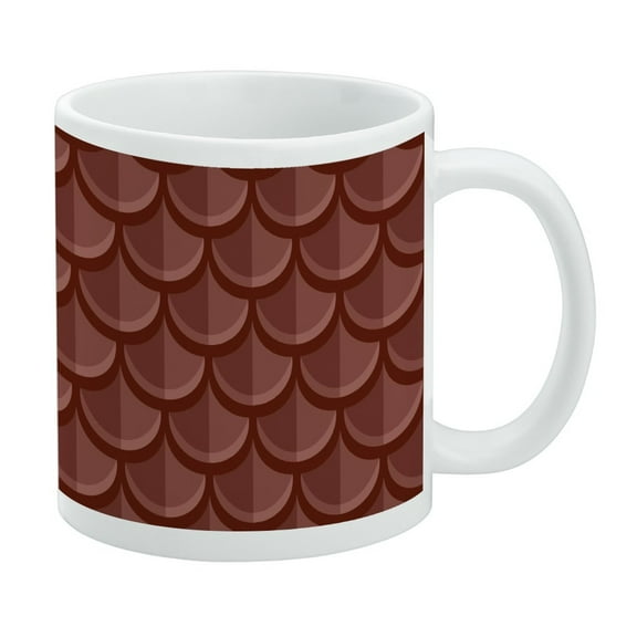 Dragon Scales Pattern White Mug