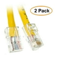 thumbnail image 1 of C&E Cat6 Yellow Ethernet Patch Cable, Bootless, 10 Feet, 2 Pack, 1 of 2