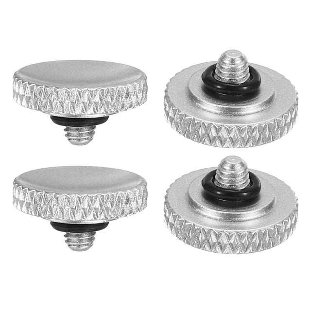 Unique Bargains Shutter Release Button Soft Shutter Release Button Copper Camera Shutter Button Knurled, Silver 4 Pack