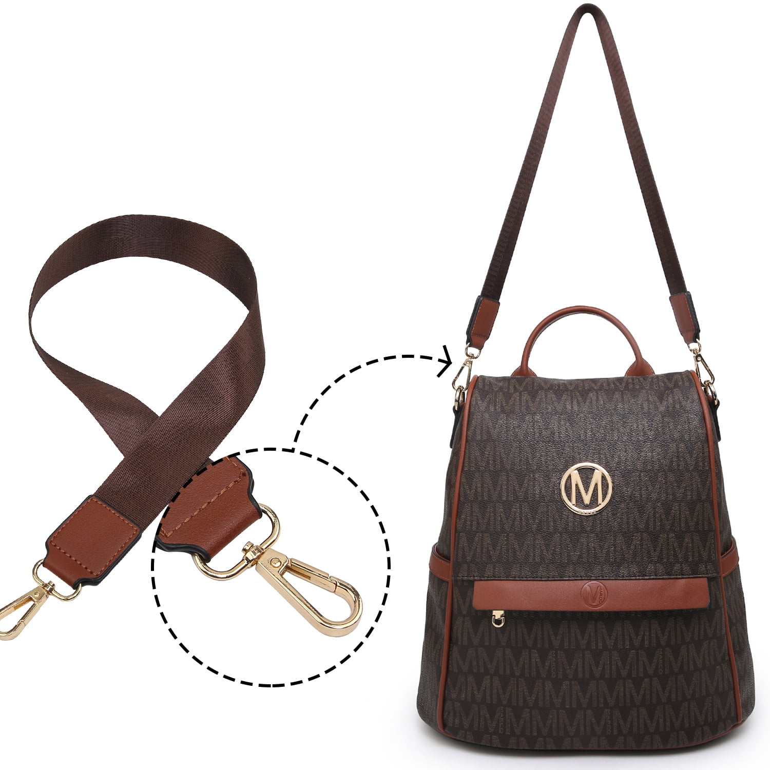 Fashion Backpack Purse Women Anti-theft Rucksack PU Leather Lightweight Tourer | Women main image 4