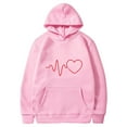 thumbnail image 5 of Xunlbb Hoodies for Women,Womens Fashion Casual Valentines Day Printing Long Sleeve Tops Hoodie Sweatshirts,Size S-3XL, 5 of 5