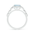 thumbnail image 2 of ANGARA Natural Cushion 1.85 ct Aquamarine Halo Ring with Marquise Motifs in 14K White Gold for Women (Size-9x7mm) | March Birthstone, Anniversary, Jewelry Gift for Women | Natural Aquamarine Ring, 2 of 9