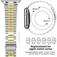 thumbnail image 6 of Fitlink Ultra Thin Metal Wristband Strap for Apple Watch 38/40/41/42/44/45mm, Compatible with Apple Watch Series 7/6/5/4/3/2/1/SE((Silver/Gold-3 -38/40/41mm), 6 of 8