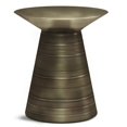 thumbnail image 1 of Allora 18" Contemporary Metal End Table in Antique Gold, 1 of 5
