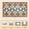 thumbnail image 4 of EnHomee Area Rugs for Living Room 3x5 Area Rugs Machine Washable Area Rugs Vintage Boho Indoor Area Rugs for Bedroom,Red and Green, 4 of 10