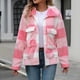 thumbnail image 4 of Puntoco Chaqueta De Abrigo De Manga Larga Con Solapa Y Cremallera Y Bolsillos De Felpa De Invierno A La Moda Para Mujer, 4 of 8