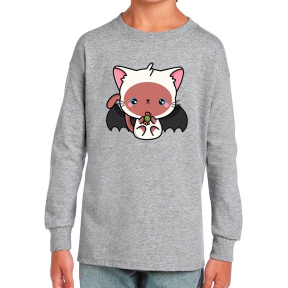 Cute Vampire Kitten W Candy Long Sleeve Toddler -Image by Shutterstock, 5 Toddler
