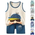 thumbnail image 6 of Futezty Toddler Boys Clothes Summer Outfit Sets, Toddler Baby Boys Summer Outfits Short Sleeve Cartoon Print T-Shirt Tops Shorts Sets 2Pcs Cute Baby Boys Clothes For 1t 2t 3t 4t 5t 6t, 6 of 6