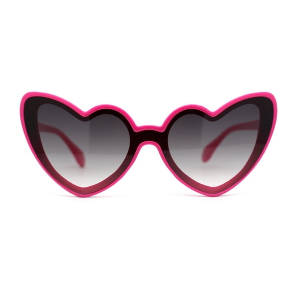 Womens Retro Cat Eye Plastic Inset Lens Iconic Sunglasses Fuchsia - Smoke