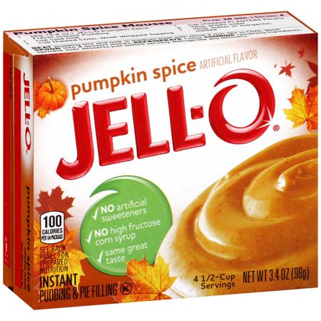 JELLO Instant Pumpkin Spice Pudding Pie Filling, 3.4 oz Walmart.com JELLO Instant Pumpkin Spice Pudding Pie Filling, 3.4 oz Walmart.com