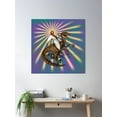 thumbnail image 2 of Jesus Riding A Raptor Poster Wall Art, Modern Wall Decor For Living Room Bedroom, 17x17 UNFRAMED, 2 of 3
