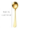 thumbnail image 3 of Cucharas de sopa de acero inoxidable Cterwk con mango largo, doradas, 2 piezas, 6.3 pulgadas, 3 of 6