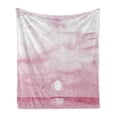 thumbnail image 1 of Seagulls Soft Flannel Fleece Throw Blanket, Sunrise by the Beachside Birds Flying Towards Horizon Watercolor Style, Cozy Plush for Indoor and Outdoor Use, 60" x 80", Pink White, by Ambesonne, 1 of 6