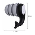 thumbnail image 4 of CSChome Bouchons d'Oreilles Antibruit Ergonomiques en Silicone 25 DB Réduction de Bruit Étanche Réutilisable Protection Auditive pour Travail Sommeil, 4 of 5