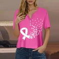thumbnail image 2 of Cancer Shirts Women Fight Cancer Shirt Breast Cancer Awareness Tshirt Support Admire Honor Breast Cancer Awareness T-Shirt Cancer Awareness Tee Tops (Hot Pink, S), 2 of 4
