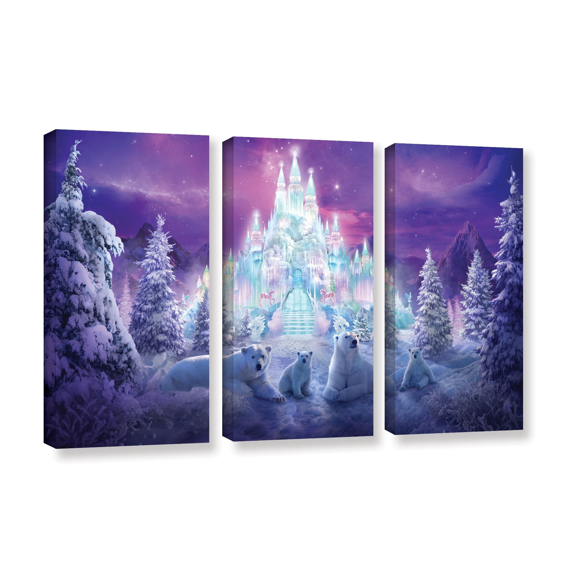 ArtWall Philip Straub "Winter Wonderland" 3-Piece Gallery-wrapped Canvas Set