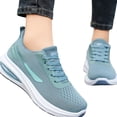 thumbnail image 4 of EKVAHL Women's Orthopedic Athletic Sneakers, Knit Wide Width Tennis Shoes, Shock‑Absorbing Running Shoes for Everyday Street Commute Blue, 4 of 5