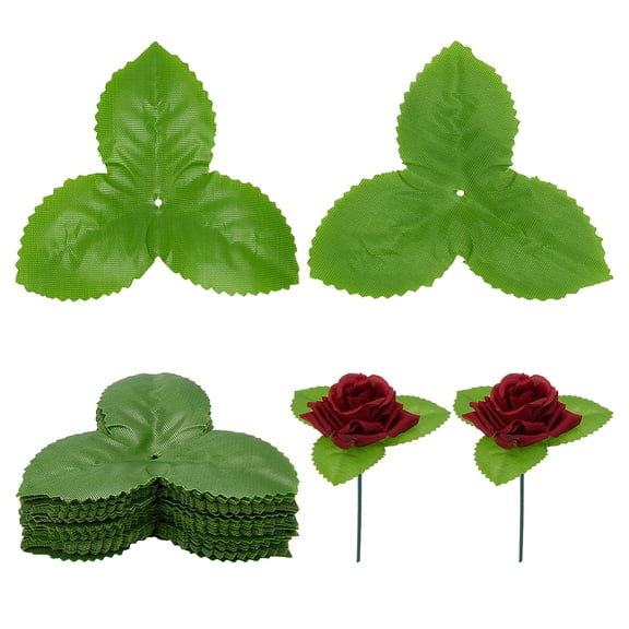 300pcs Artificial Leaves Rose Flower Leaf Artificial Leaves Lime Green Cloth Leaf for Crafts DIY Floral Bouquet Garland Wreath300pcs