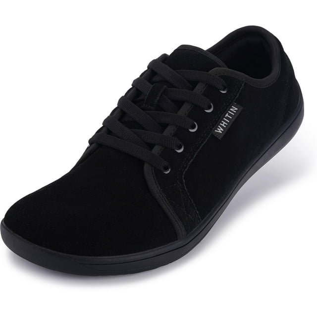 Zapatillas WHITIN Wide Toe Box Leather para hombre, talla 46, color negro