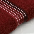 thumbnail image 3 of Mainstays Ombre Stripe Bath Towel, Merlot, 3 of 9