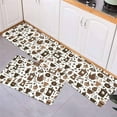 thumbnail image 3 of Kitchen Rugs and Mats,Brown Coffee Beans Coffee Cup Seamless 2 Piece Anti Fatigue Area Runner Rug Set Comfort Standing Floor Mat,Retro Coffee Theme Non Slip Absorbent Doormats for Laundry/Bathroom, 3 of 6