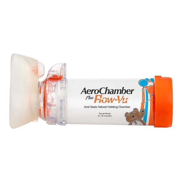 Cámara Espaciadora Aerochamber Plus Flow Vu con Mascarilla Lactante