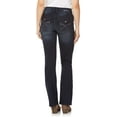 thumbnail image 2 of WallFlower Women's Luscious Curvy Bootcut Mid-Rise Insta Stretch Juniors Jeans (Standard and Plus), 2 of 4