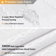thumbnail image 4 of Cortina de ducha BTTN Boho Long de lino 180 x 200 cm con ganchos, color blanco, 4 of 7