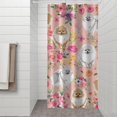 thumbnail image 2 of Pomeranian Dogs and Pioneer Flower Shower Curtain 36"x72" ,Bathroom Decorative Shower Curtains Set with 12 Hooks,Modern Waterproof Washable Shower Curtain, 2 of 6